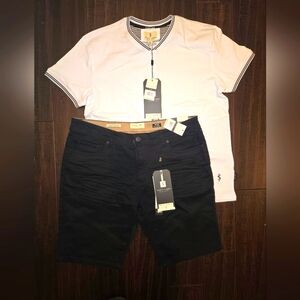 Scott James Black Khakis Shorts sz 36